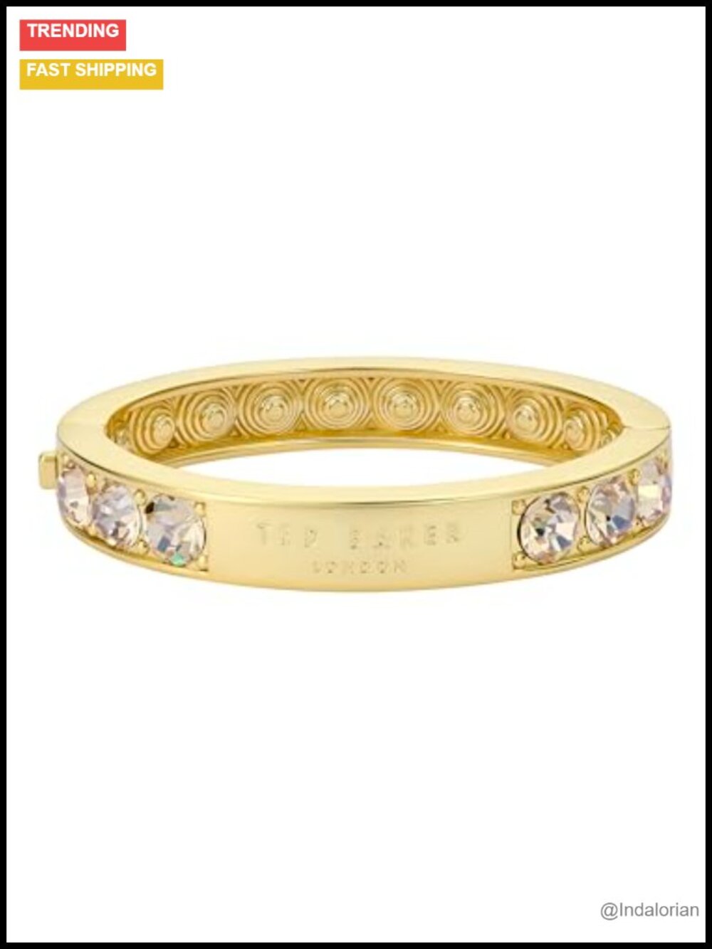 Ted Baker Rosie Crystal Rock Hinged Bangle Bracelet for Women